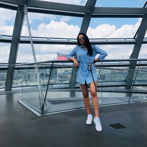 Light Blue T-Shirt Dress